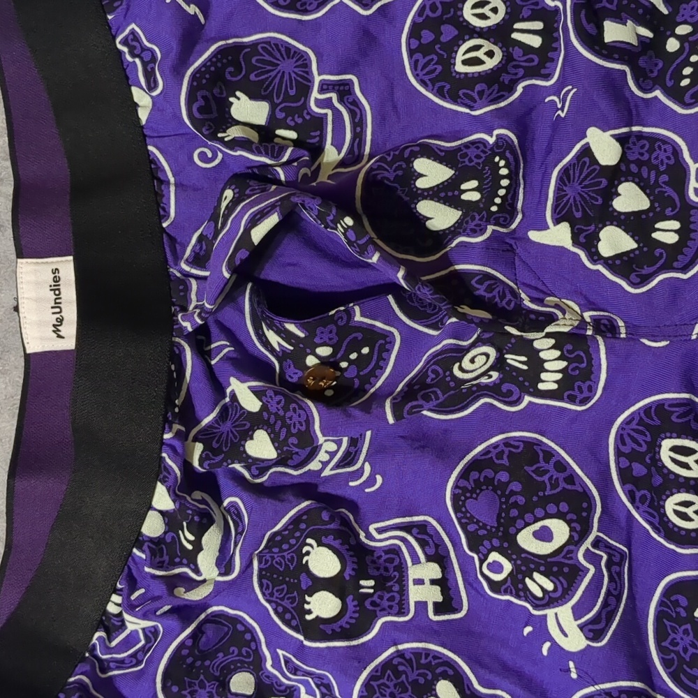 NWOT MeUndies Glow in the Dark Skull Men's Button Boxers Medium - Picture 7 of 8
